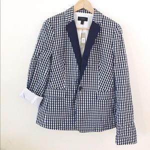 Gingham J.Crew Blazer